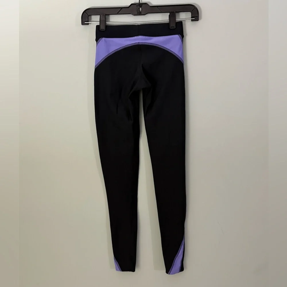 Under Armour ColdGear Compression Leggings Black Purple XS Warm Workout - Picture 9 of 10
